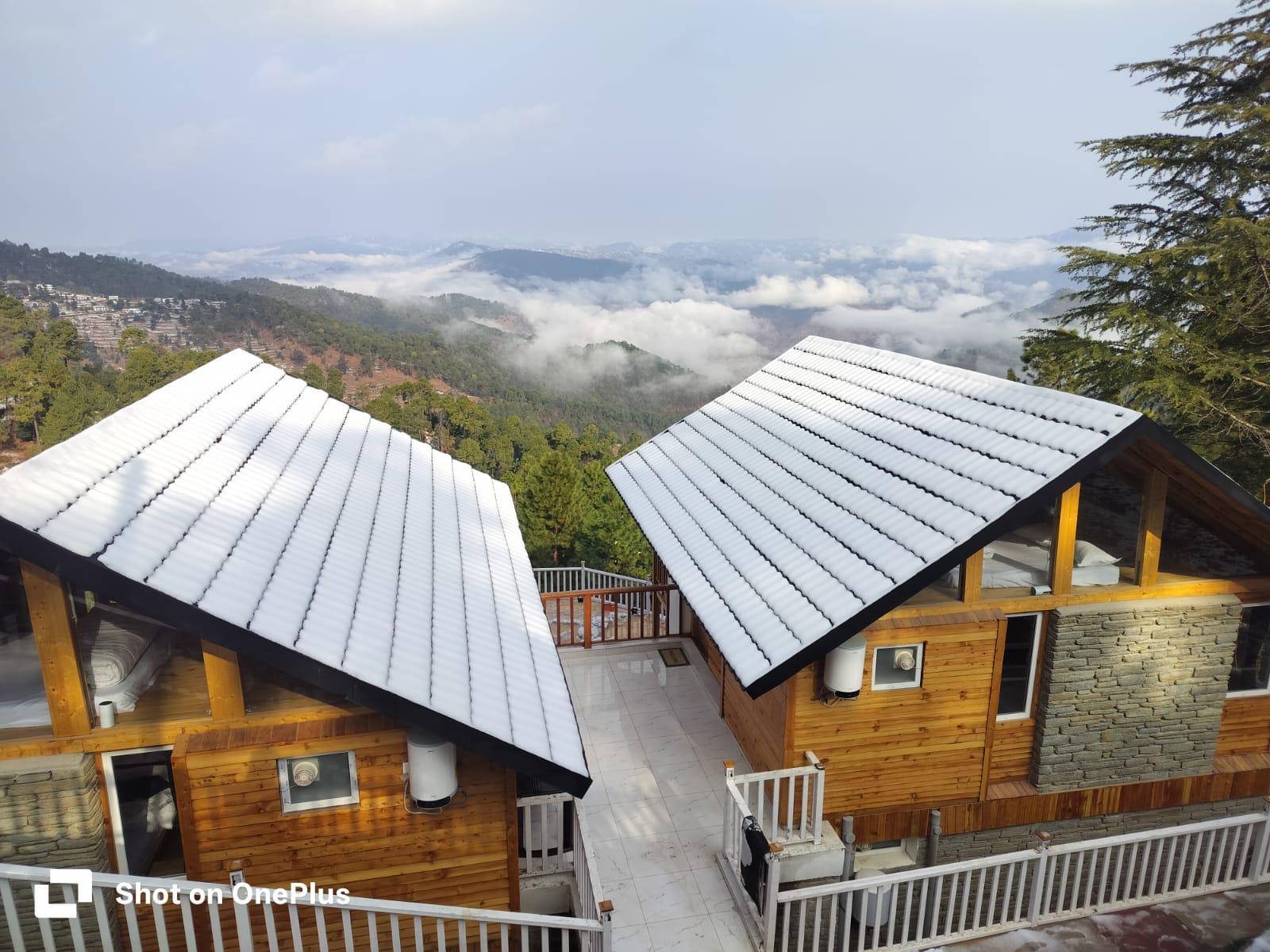 Snow on roof